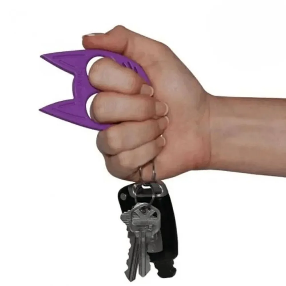 Cat-Shaped Security Multifunctional Knuckle Multicolored Keychain